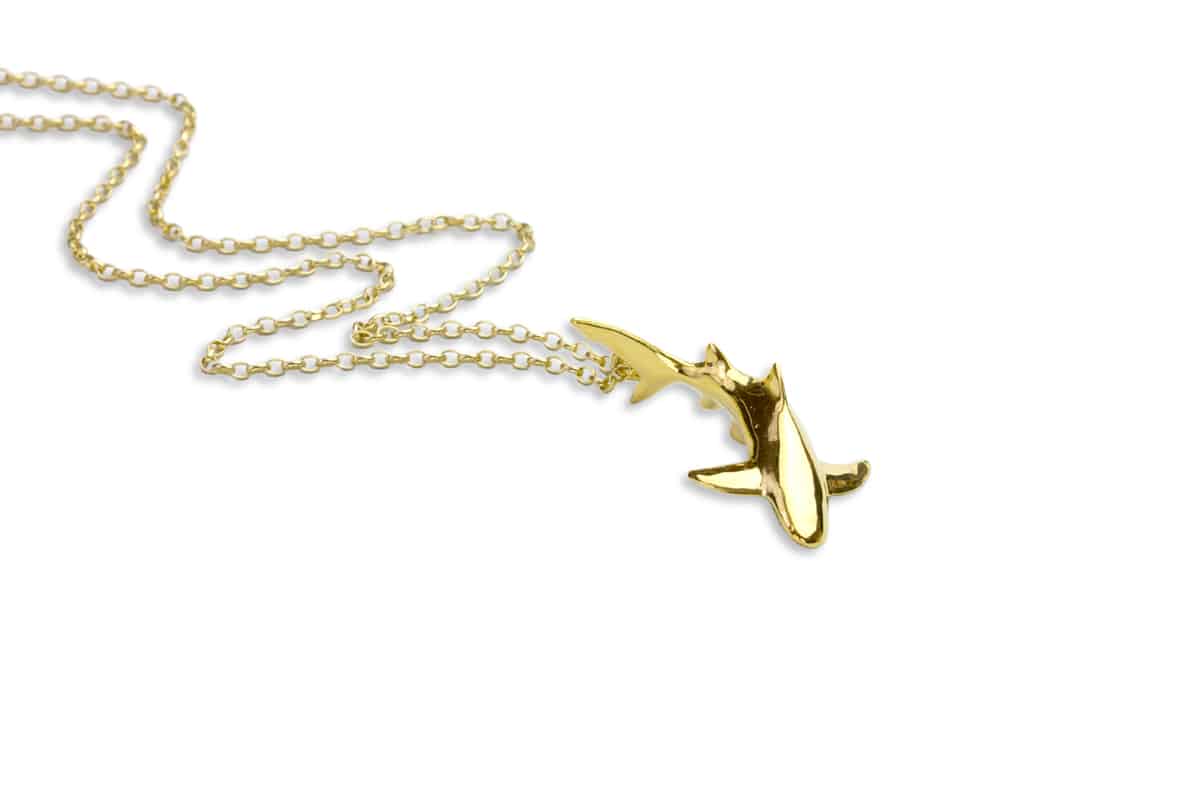 Gold Lemon Shark necklace