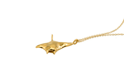 Alohi Kai manta pendant gold mouth