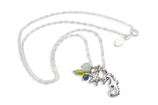 hohonu Starfish Seahorse gems necklace
