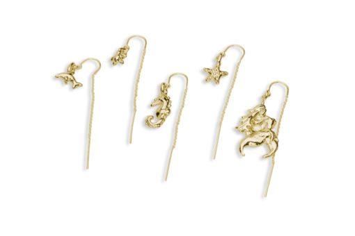 hohonu In the Dew of Little Things Oceanid Earrings gold