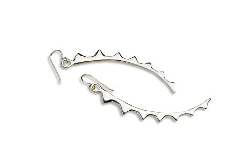 'Ahi long Earrings, sterling silver