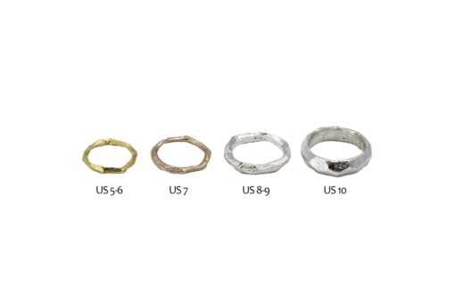 Wai Ring sizes and proportions