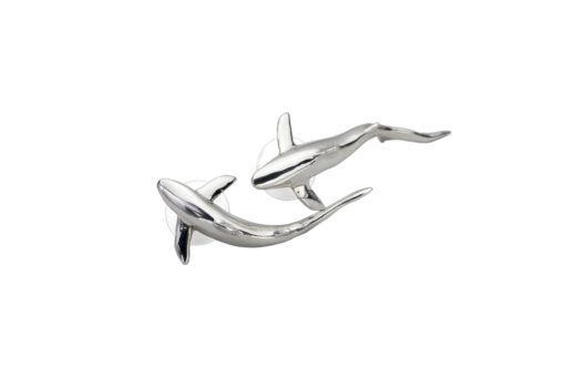 AK blue shark post earrings