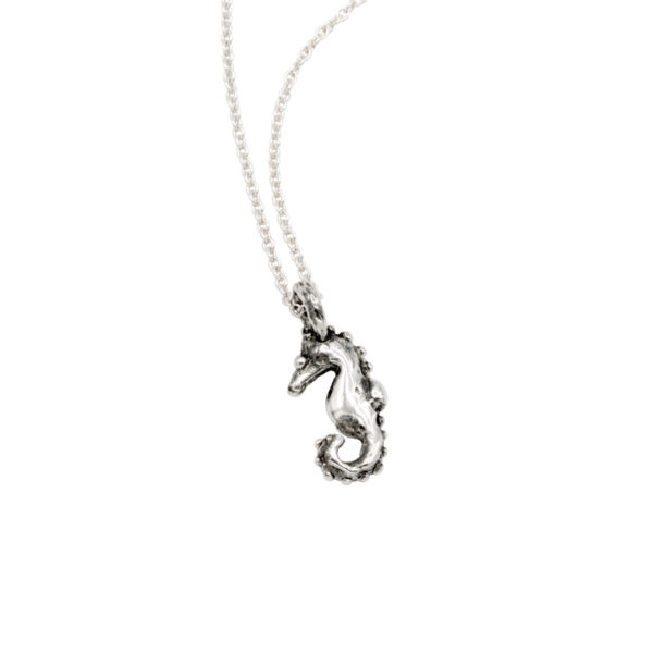 seahorse necklace - oxidized