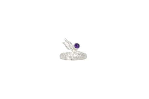 mermaid ring - Amethyst 4mm (darker color)