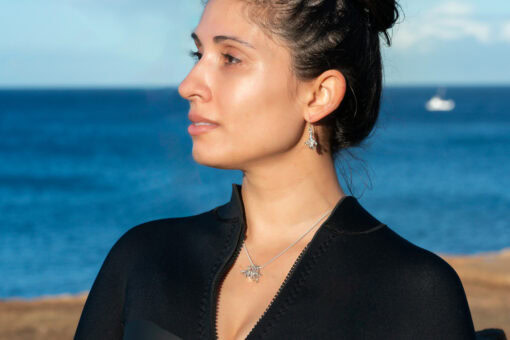 pohaku puna necklace + earrings - limu