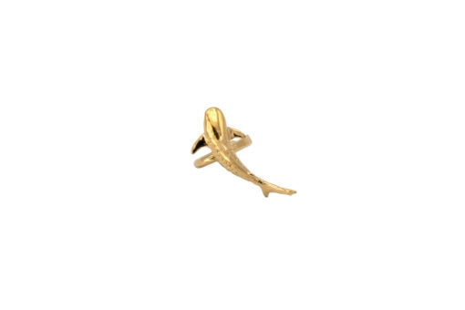 Alohi Kai nguni tiger shark gold ear cuff - up