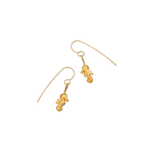 Mo'olio seahorse earrings gold